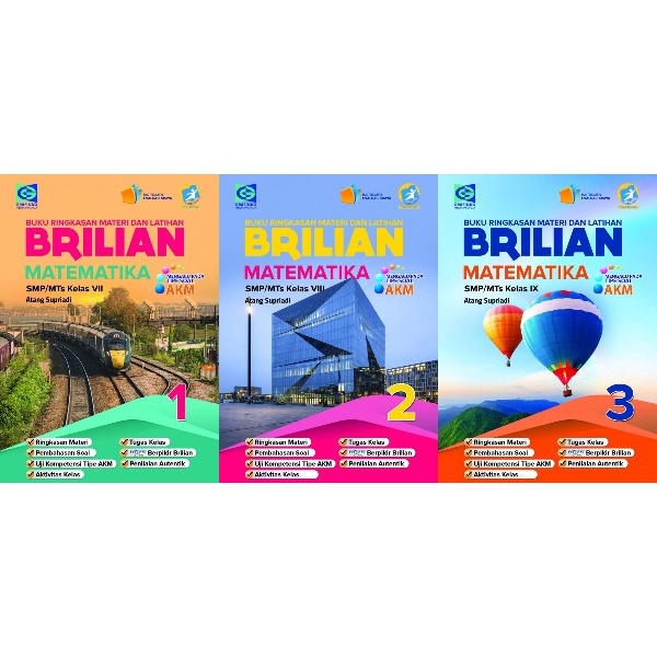 Brilian AKM Matematika SMP Kelas 7,8 dan 9 K13 Grafindo