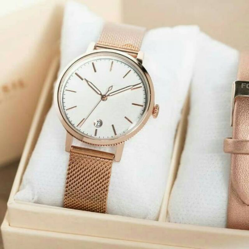 GROSIRAN JAM TANGAN FASHION LV1090 PAKET - JAM TANGAN WANITA INCLUDE BOX & KULIT