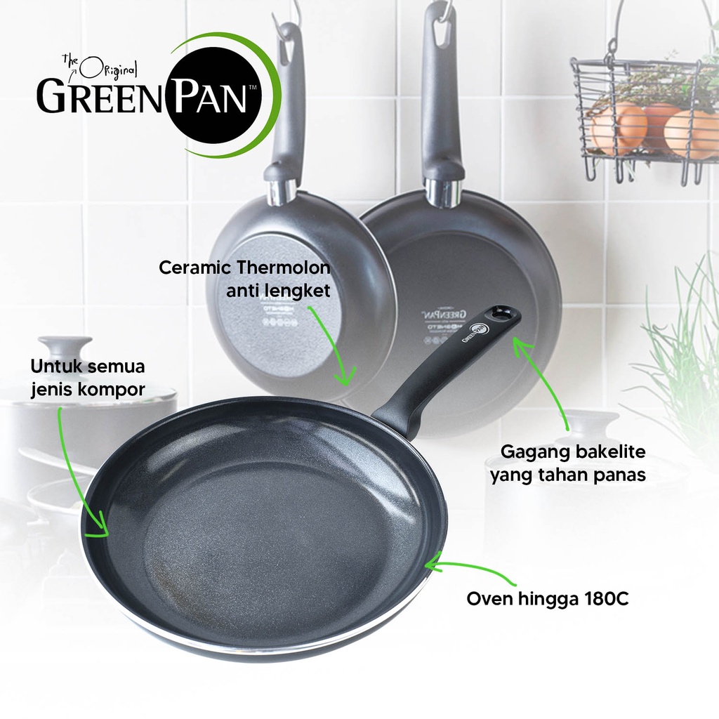 GreenPan Queens Open Frypan 24 Cm