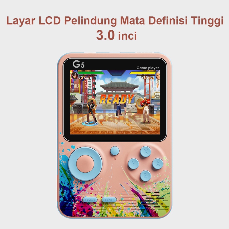 NEW Game boy game console Portable Game Player Built-in Classic 500 Games Connect to TV or Gamepad 1000mAh 1 Player/2 Player Hadiah yang sempurna gameboy(Hanya beberapa game dua pemain yang dapat menggunakan stick)