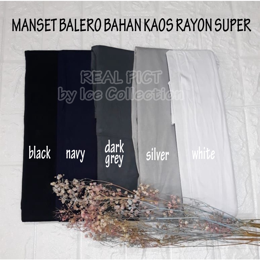 PREMIUM MANSET Tangan Sambung Punggung Kaos Rayon Anti Melorot Balero Bolero Mangset Iner Inner-3
