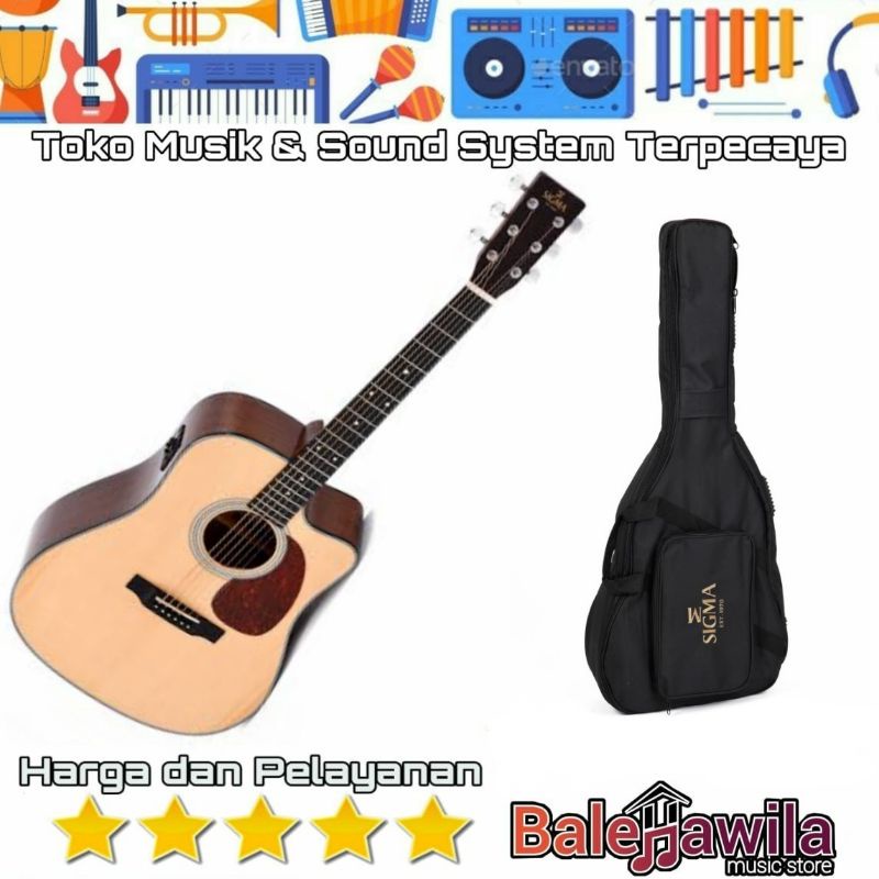 Gitar Akustik Elektrik Sigma DMC1E DMC 1E DMC1 E Plus Bag