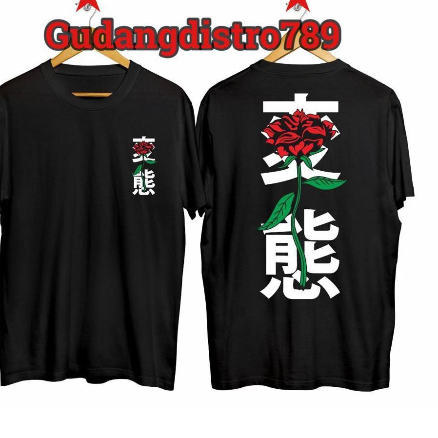 SGF202 Baju Distro / Kaos Distro / Kaos Oblong / MAWAR KANJI <<<<