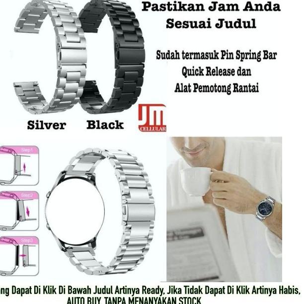 Baru Tali Jam Strap Realme Watch S / Oase H12W - Metal Real Stainless Steel ..