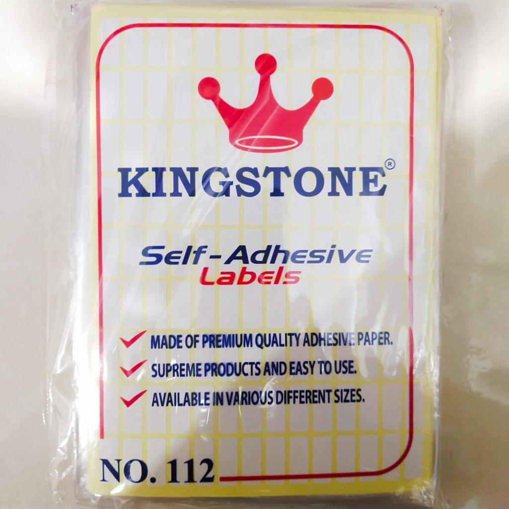 

Label Harga KINGSTONE NO. 112 Sticker Self Adhesive Lables