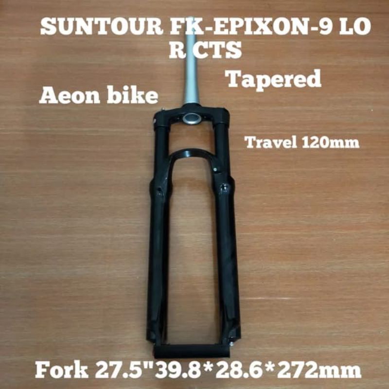 Fork Suntour epixon 27.5 travel 120mm bisa 140mm QR tapered fork sepeda ukuran 27.5 angin