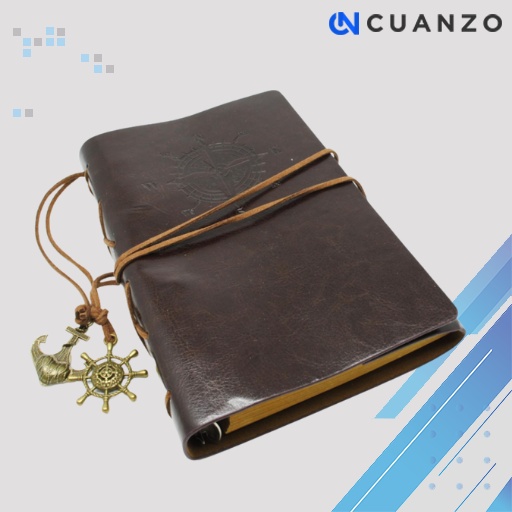 Buku Catatan Binder Kulit Retro Pirate / Buku Catatan Agenda Planner Jurnal Journal Harian Diary Diari Notebook Notes Kerja Aesthetic Keuangan Kuliah Belanja Bulanan Jualan Keuangan Lucu Tebal Mini Kecil Estetik Estetic Isi banyak Ulang Polos Tanpa Garis