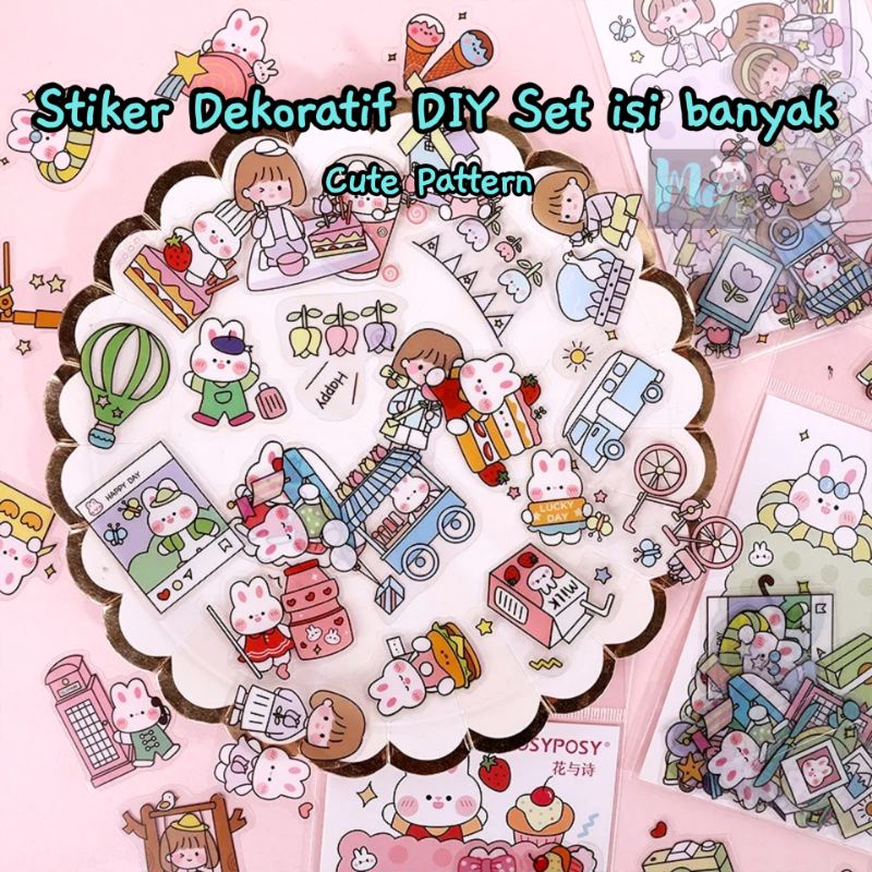 

Stiker Dekoratif DIY Set isi banyak - Cute Pattern