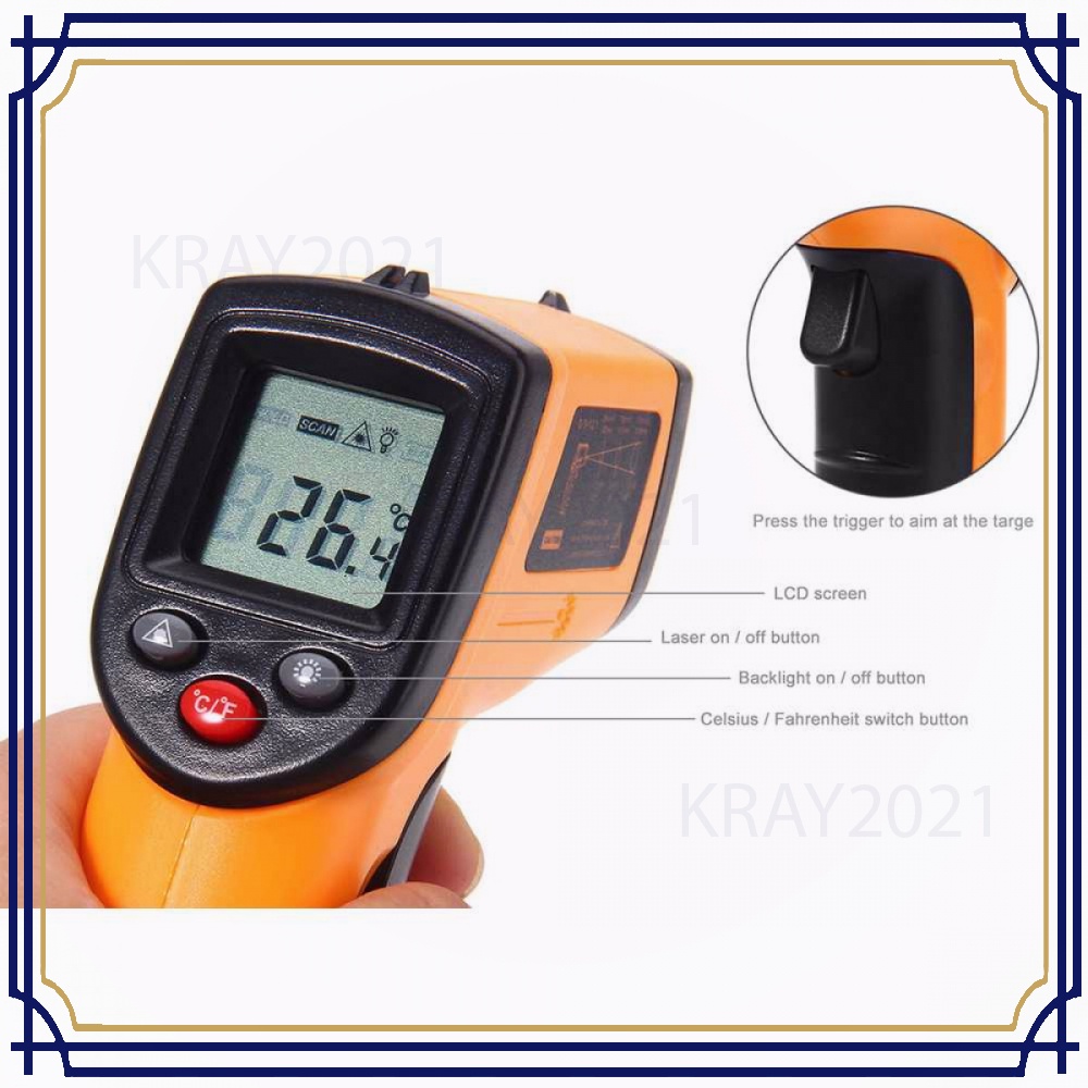 Thermometer Laser Infrared Non Contact - HL813