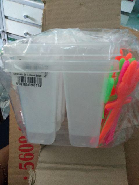 Termasuk Stik |cetakan Es Krim | Cream | Lolipop |jelly Gagang Persegi (3 Set)