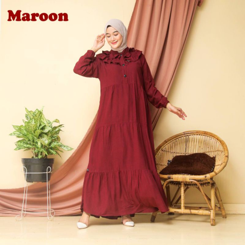 Gamis Twill Ori Polos Gamis rayon twill Polos Gamis Kekinian