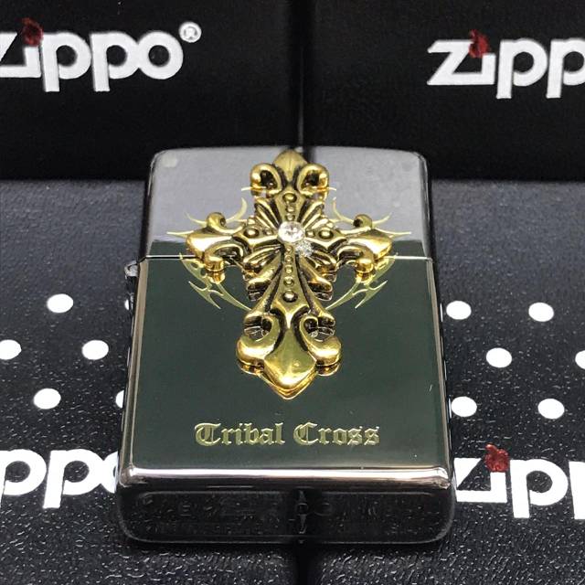 Zippo Motif Timbul TRIBAL CROSS/SALIB Kwalitas Super Premium/ Grade Ori