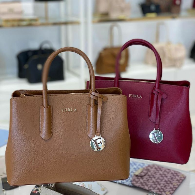 FURLA TESSA SMALL EW TOTE BROWN