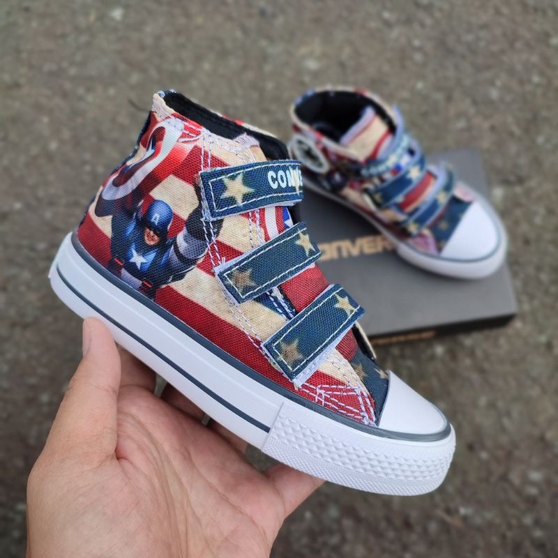 SEPATU ANAK CONVERSE HIGH MOTIF CAPTAIN AMERIKA/SEPATU ANAK LAKI KEREN