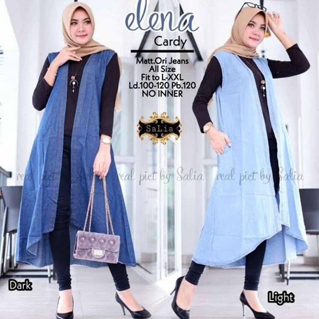 Outer Cardigan Jeans Denim Panjang . Cardigan Panjang Murah