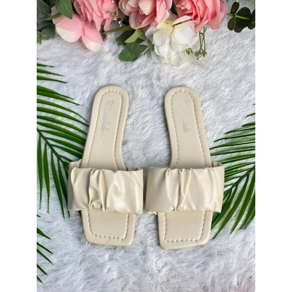 B1 IMPORT Sandal Wanita Selop Kokop Teplek Kerut Wanita Size 35-40