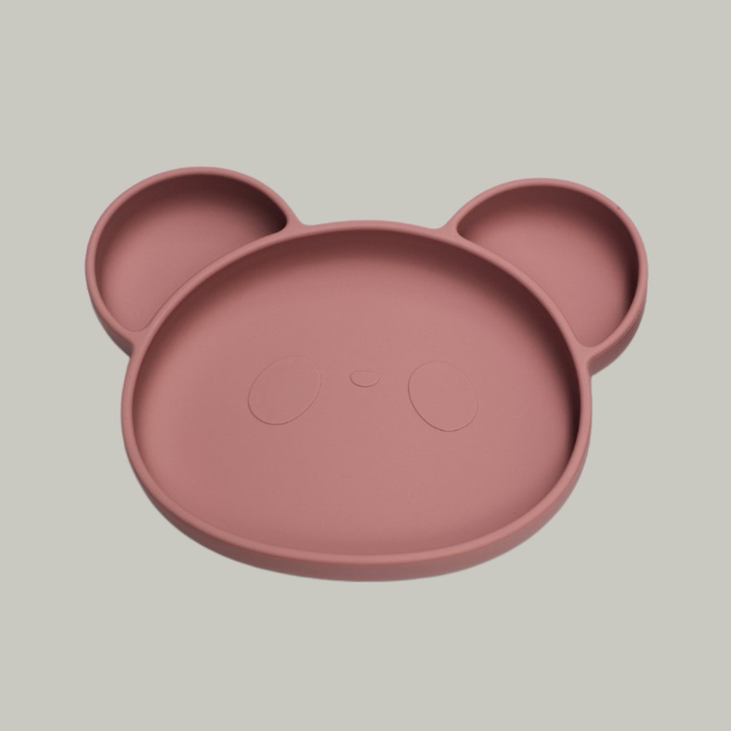 SILICONE PANDA PLATE WITH SUCTION