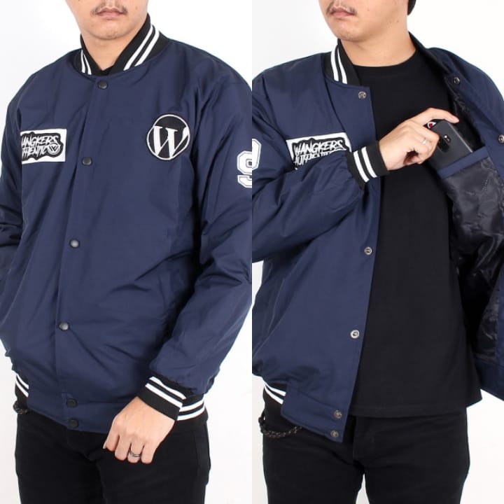 Varsity Jacket Original WANGKERS / Jaket Baseball Varsity Taslan Emblem