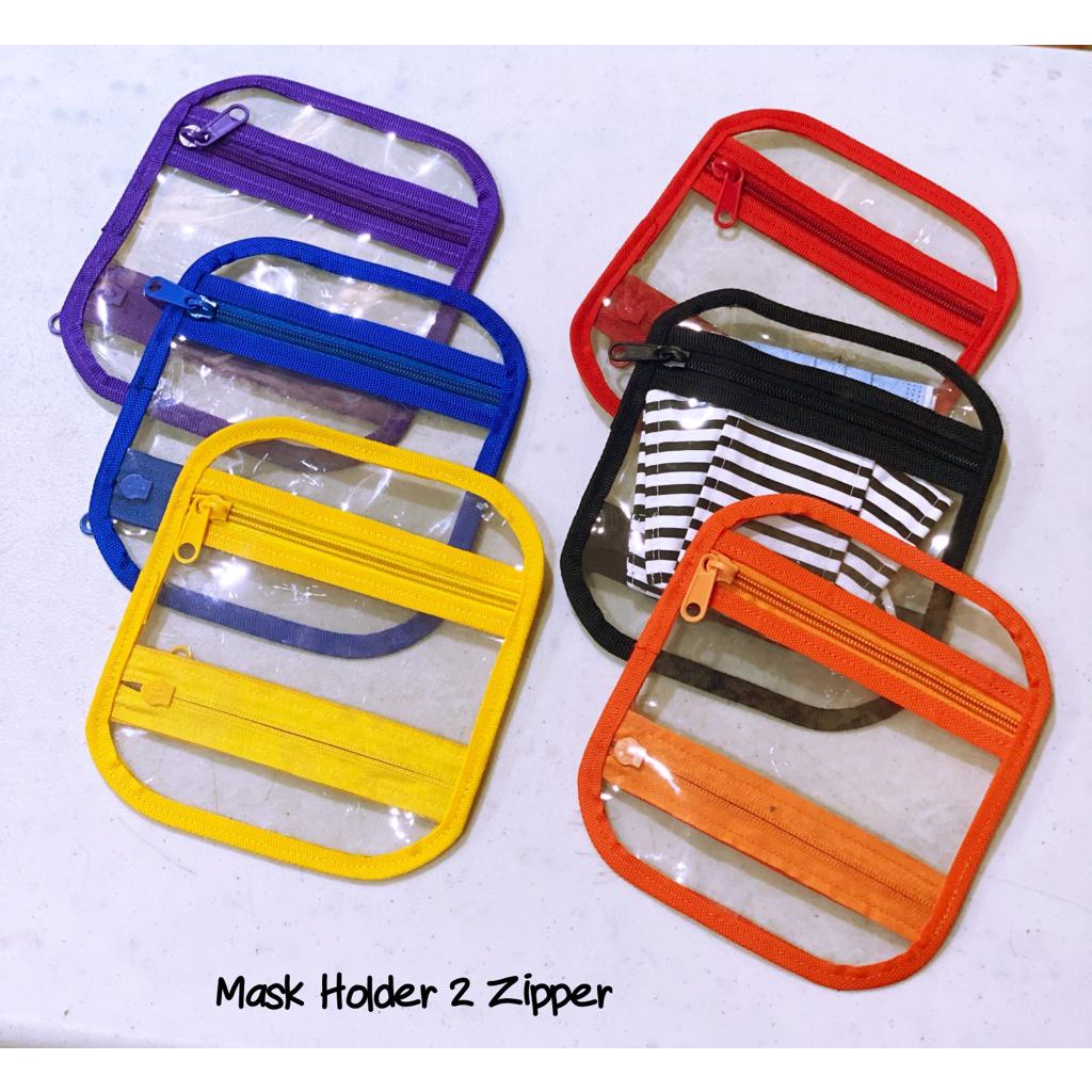 Fawn'G Handmade - Mask Holder 2 Zipper / Dompet Masker 2 sisi zipper