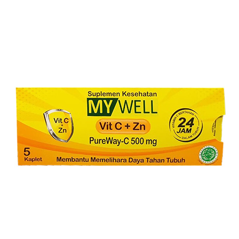 Mywell Vitamin C plus Zinc 1 Strip 5 Kaplet