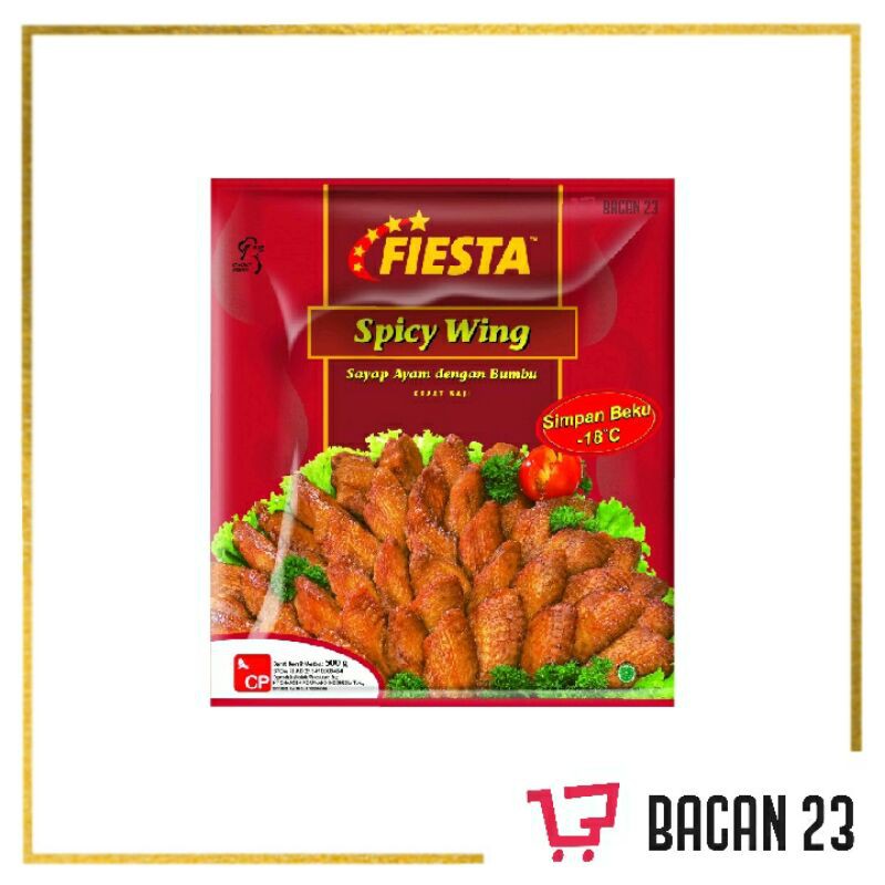 Fiesta Spicy Wing ( 500g ) / Sayap Ayam Frozen Food / Bacan 23 - Bacan23