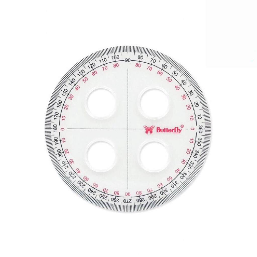 

1295 - Busur Butterfly Bundar 360 Derajat (10 cm) / Penggaris Bulat Busur Pengukur Derajat