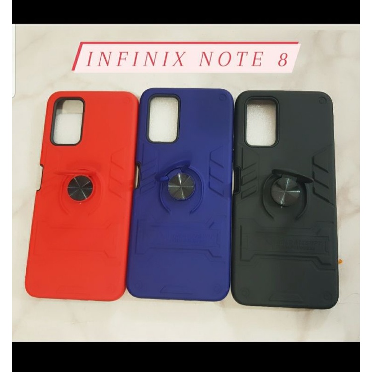 CASE INFINIX NOTE 8,INFINIX SMART 5 CASE THUNDER PLUS RING CASE INFINIX