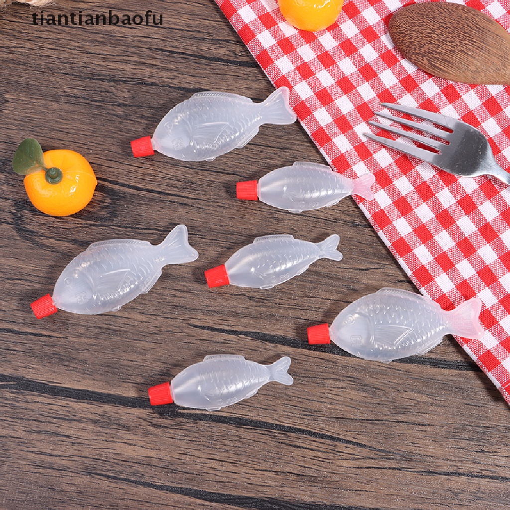 10 Pcs Botol Bumbu Saus Mini Bentuk Ikan