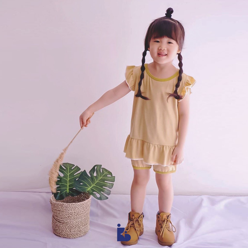 Cuit Kids Ruffle Kutung + Celana Pendek Natsu Series | Baju Setelan Anak