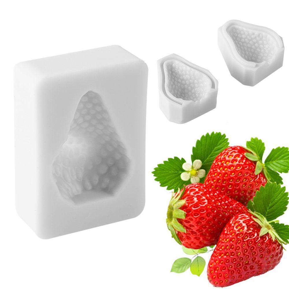 Solighter Cetakan Silikon Strawberry Bakery Coklat Pastry Membuat Fondant Permen Clay Sugar Craft Baking Tool