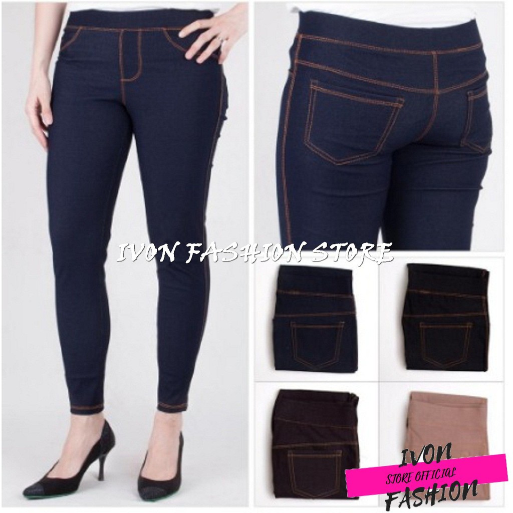 Celana Jegging Jeans Standart/ Celana Panjang Wanita legging Jeans Murah Bisa COD