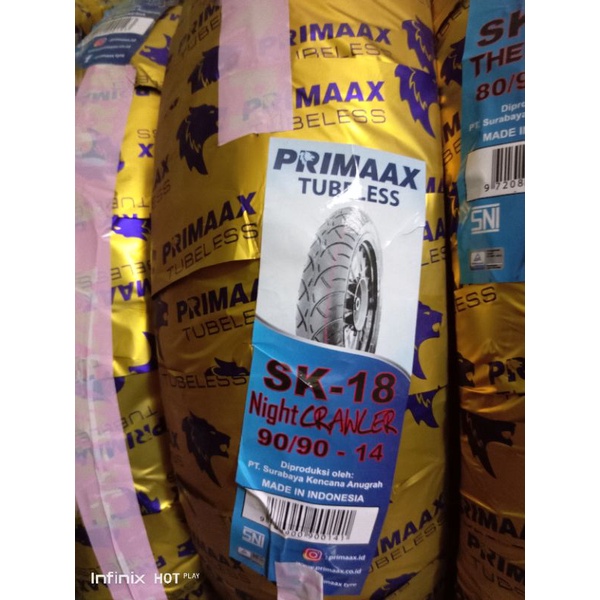 ban primax tubles sk 18 ukuran 90/90 ring 14