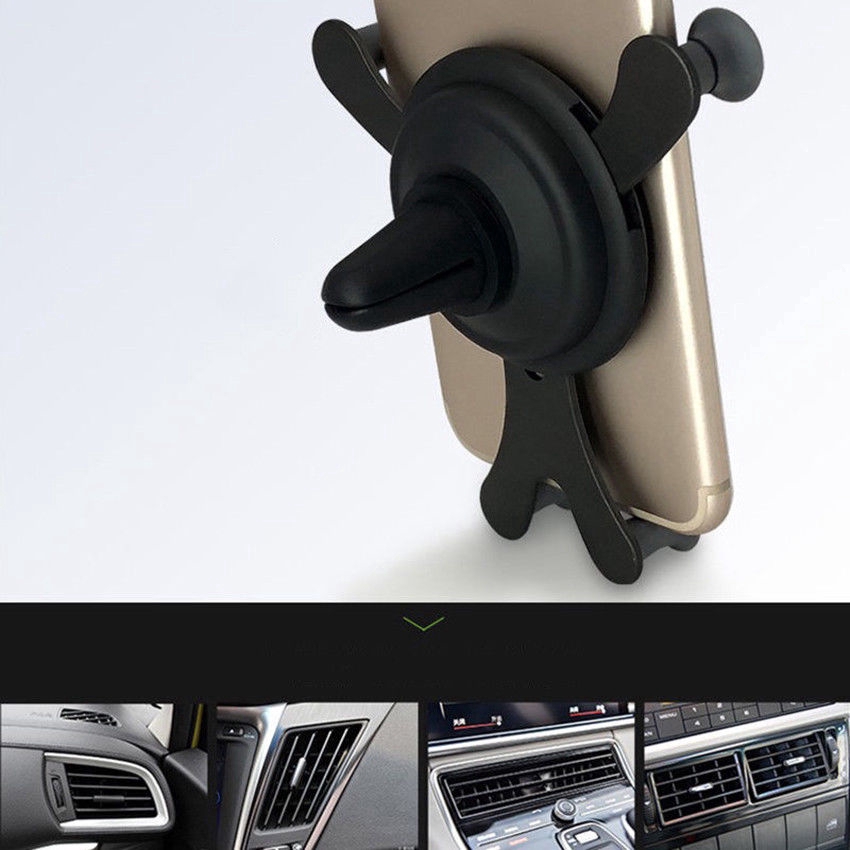 Smile Face 360° Stand Phone Holder,Gravity Phone Car Mount Air Vent Stand Holder