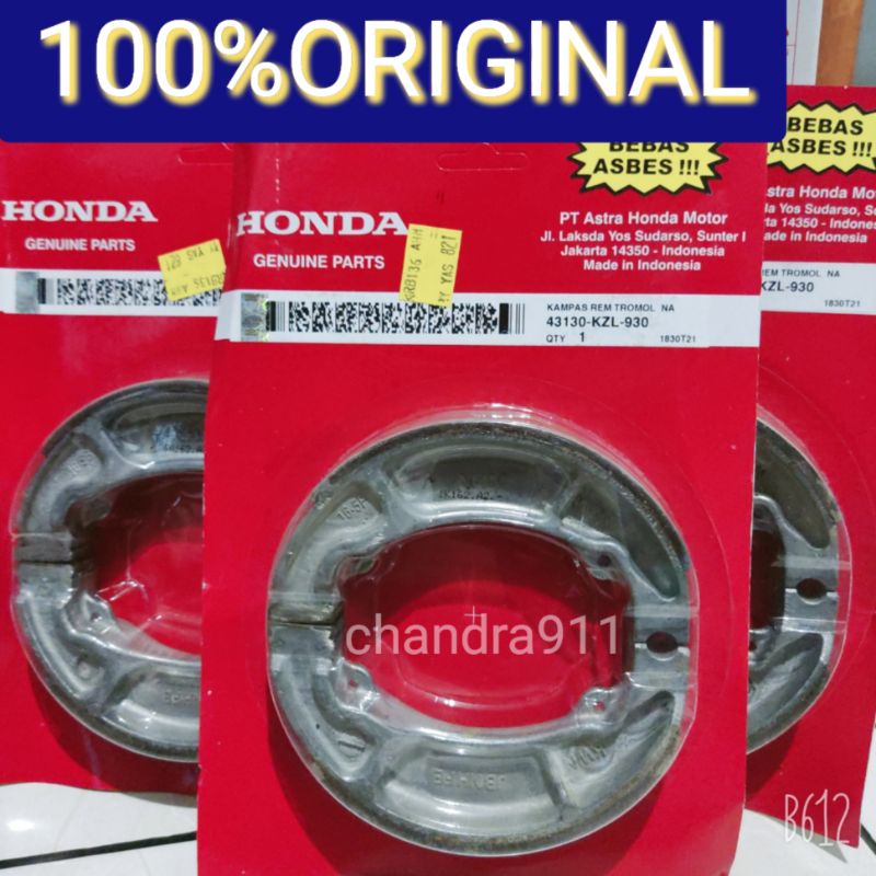 kampas rem belakang beat ORI AHM kanvas blk vario scoopy spacy 110 125 150 eSP Led KZL