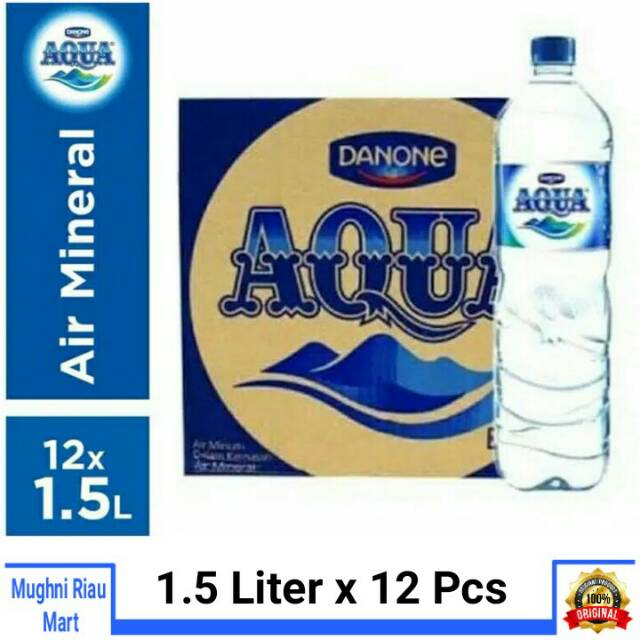 

Aqua Air Mineral Botol 12pcs x 1.500ml