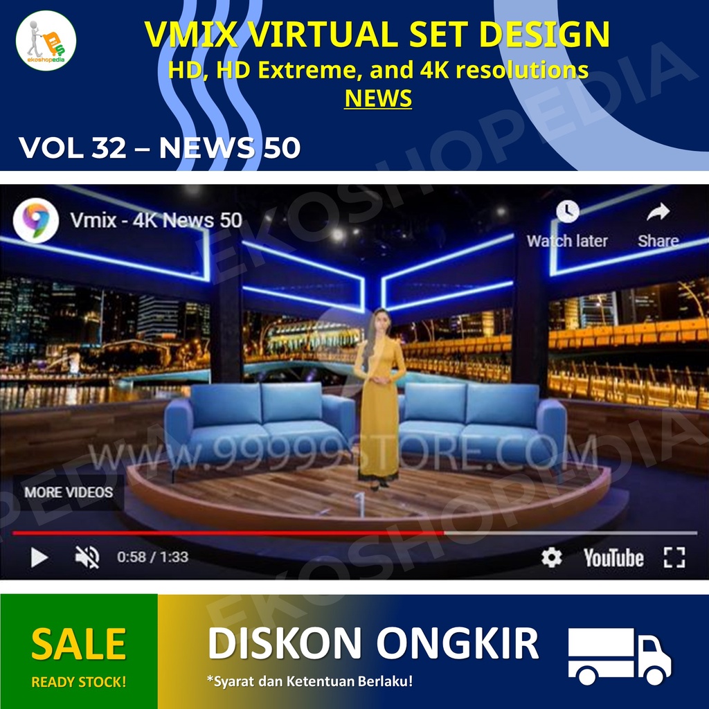 VMIX VIRTUAL SET DESIGN 4K - NEWS 50 v32