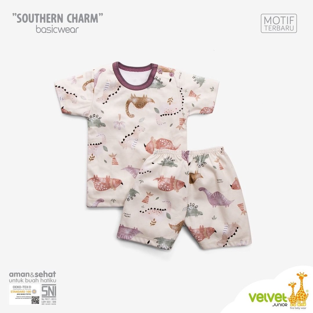 VELVET JUNIOR SETELAN PIYAMA BAYI SOUTHERN CHARM / SETELAN BAYI