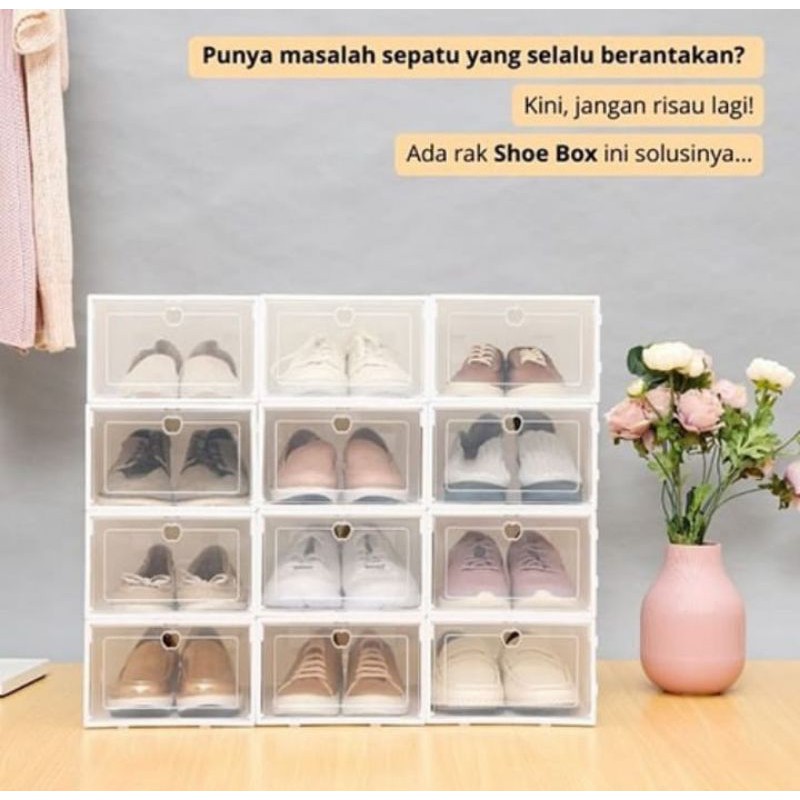 RAK SEPATU KOTAK SEPATU KOTAK PENYIMPANAN SEPATU PORTABLE MURAH ORIGINAL A26