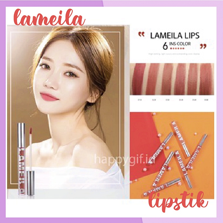 LAMEILA Matte Lipstick Liquid Lipstik Lip Glaze Lip Cream Lip Gloss Waterproof LA055