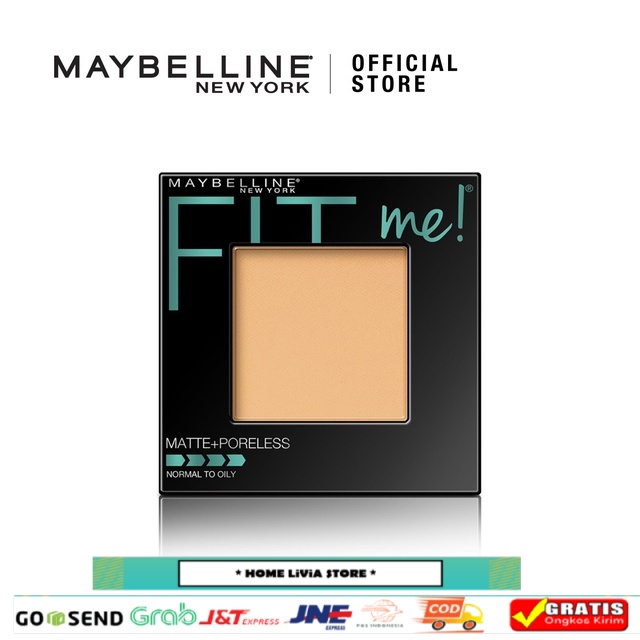 Maybelline Fit Me Matte + Poreless Powder Foundation Make Up - 130 Buff Beige