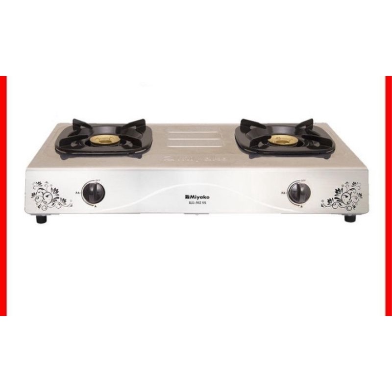 KOMPOR GAS 2 TUNGKU MIYAKO KG 502 SS KG-502 SS