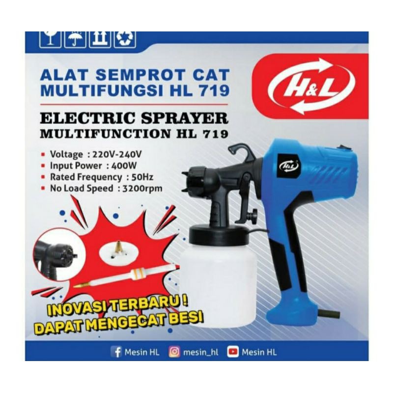 Spray Gun cat minyak Tembok Paint zoom elektrik Portable