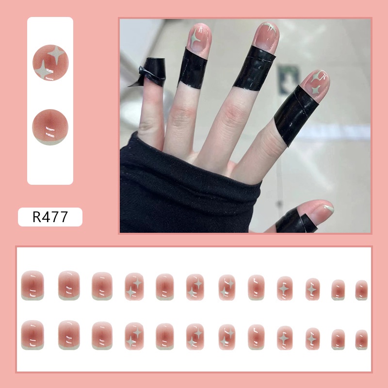 24pcs Kuku Palsu DIY Untuk Nail Art