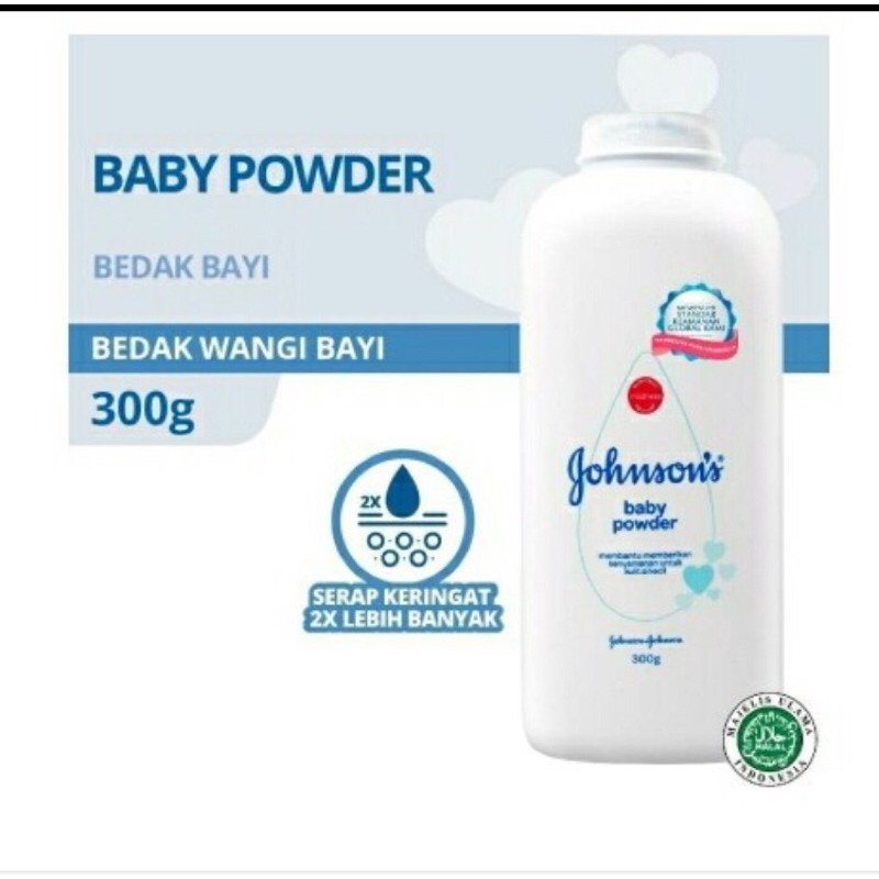 Johnson’s baby powder 300 gr / bedak bayi putih