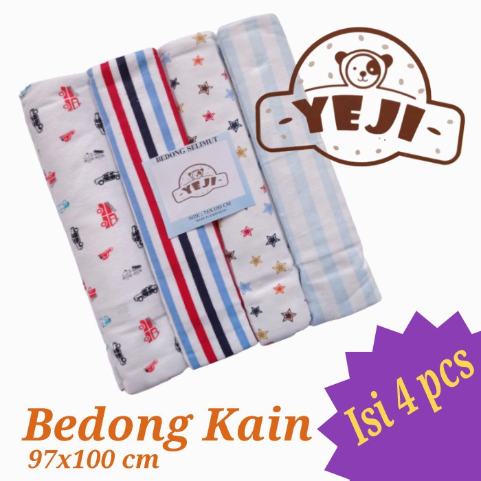 [4 pcs] Bedong Bayi | Bedong Selimut Cotton