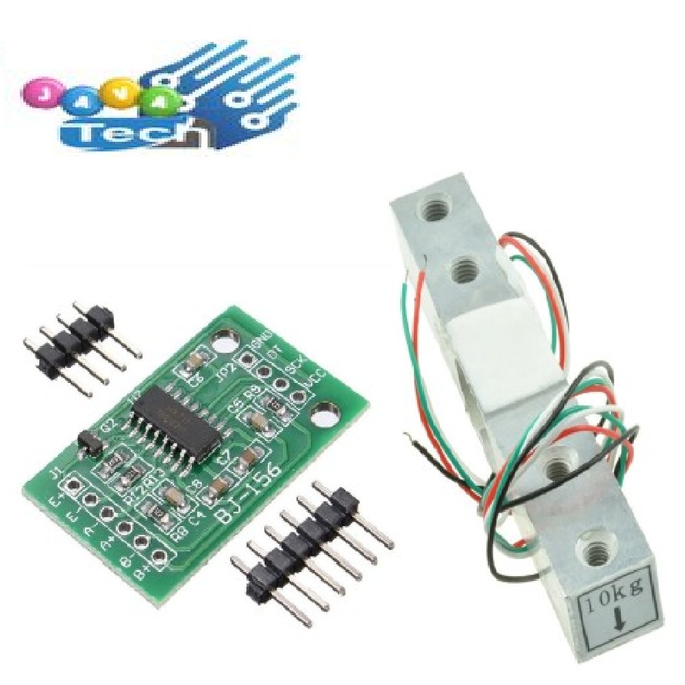 Paket Load Cell 10kg Sensor Berat dan Modul HX711 24bit ADC Board