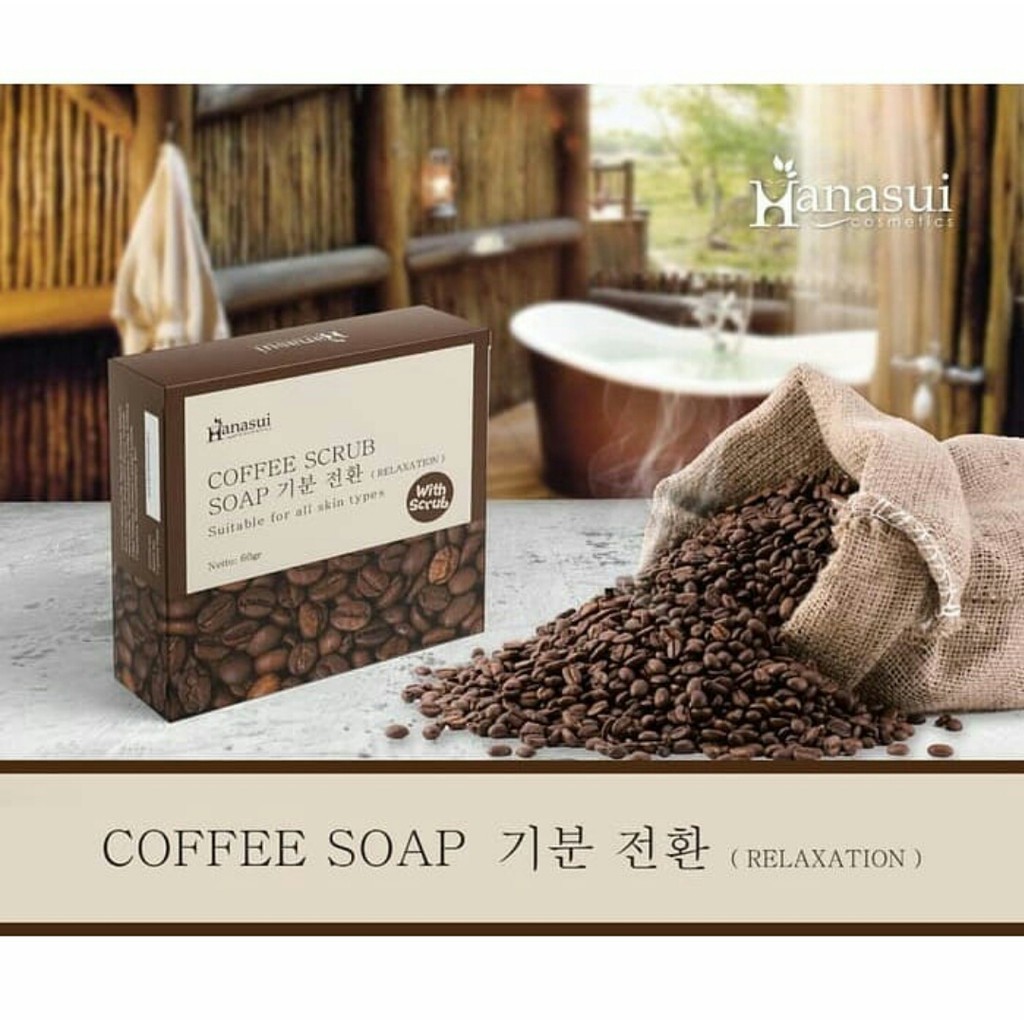 Hanasui Coffee Soap 60gr Original BPOM Girlsneed77 Sabun Kopi Hanasui