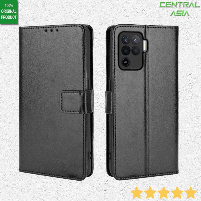 [Original] Flip Leather Case Oppo Reno 5F