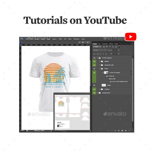 Mens T-Shirt Animated Mockups Set - Adobe Photoshop