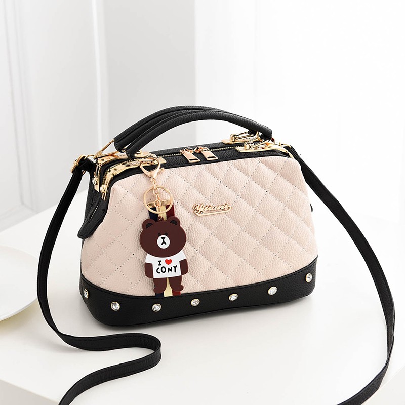 JK 242 1KG MUAT 2PCS TAS WANITA IMPORT SELEMPANG DOCTOR GRAY U3042 C8046
